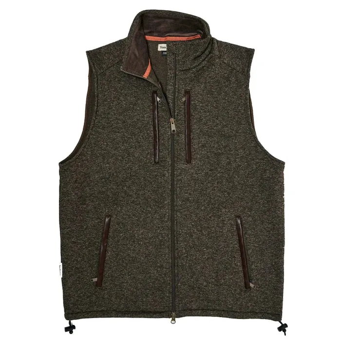 TOM BECKBE KNIT VEST - BLACK/OLIVE