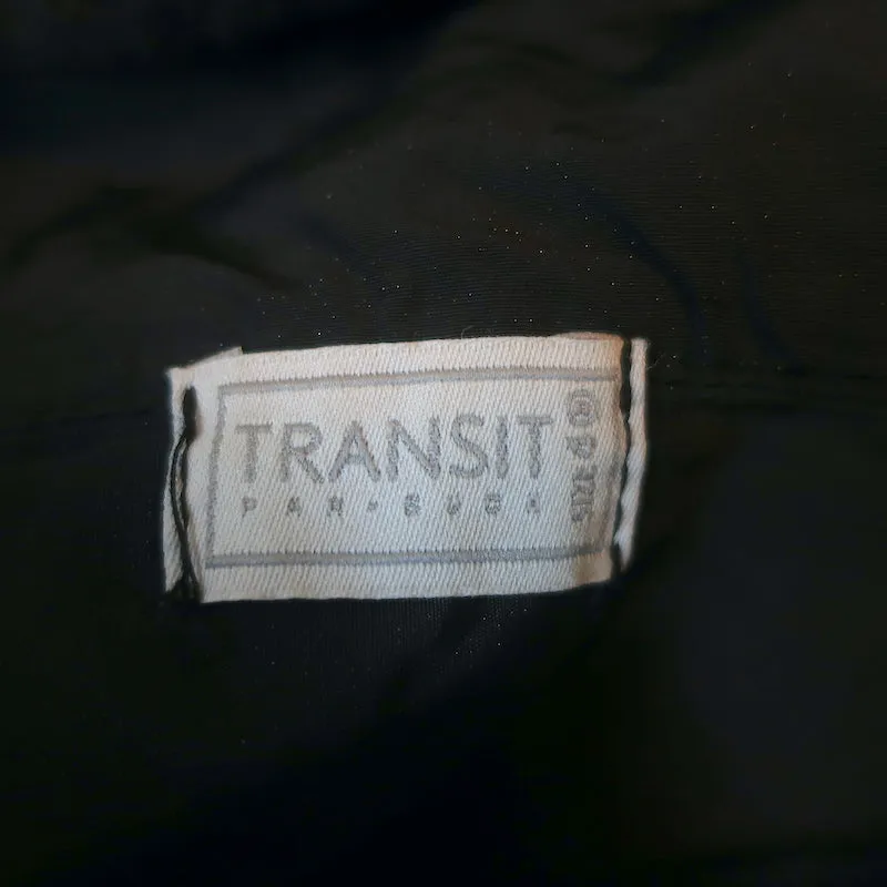 Transit Par-Such Lightweight Jacket Black Cotton-Blend Size 4