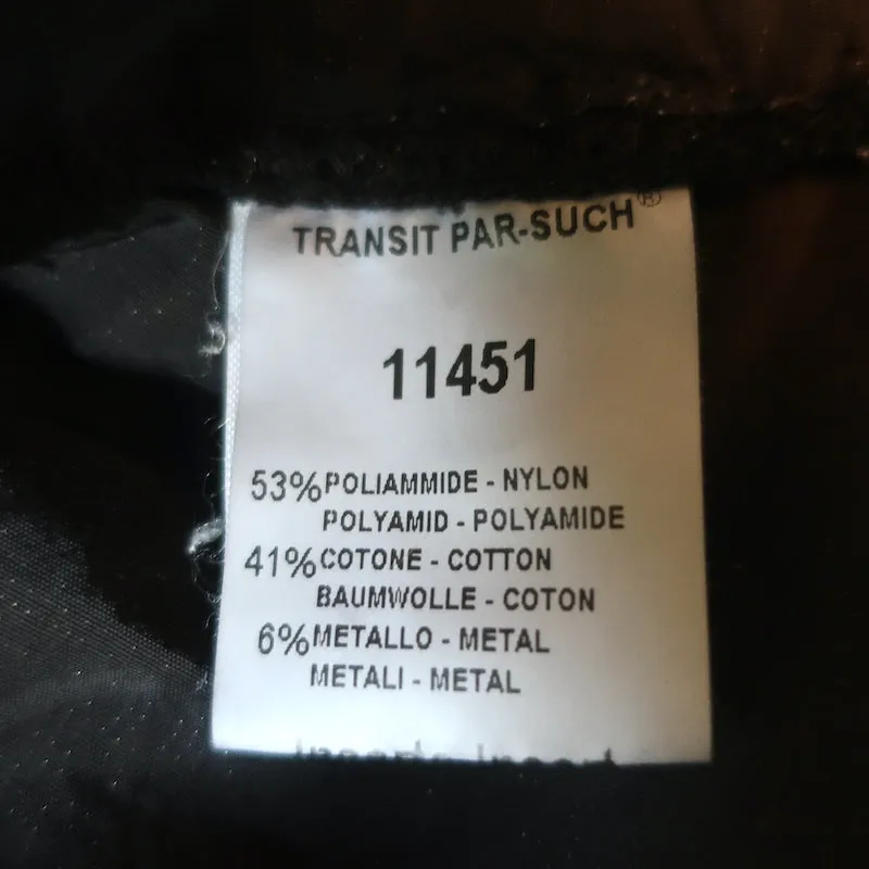 Transit Par-Such Lightweight Jacket Black Cotton-Blend Size 4