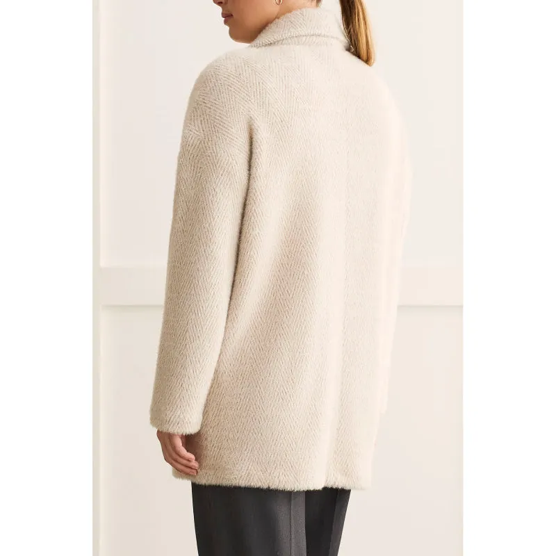 Tribal Long Sleeve Shawl Collar Coat