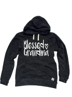 Triblend Fleece Pullover Hoodie Blessed Grandma - Sweatshirt For Grandma - Gift For Grandma