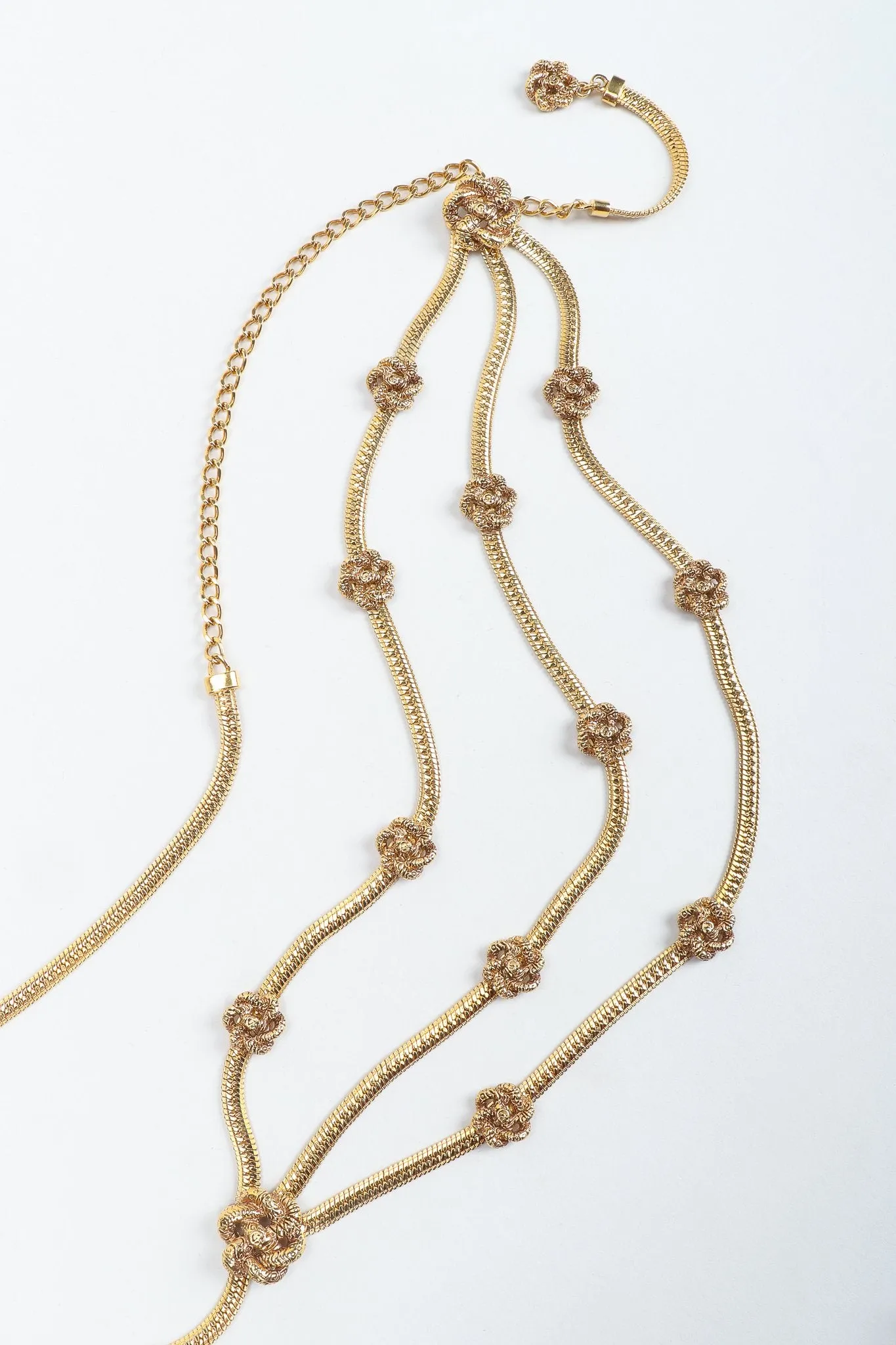 Triple Drape Rosette Chain Belt
