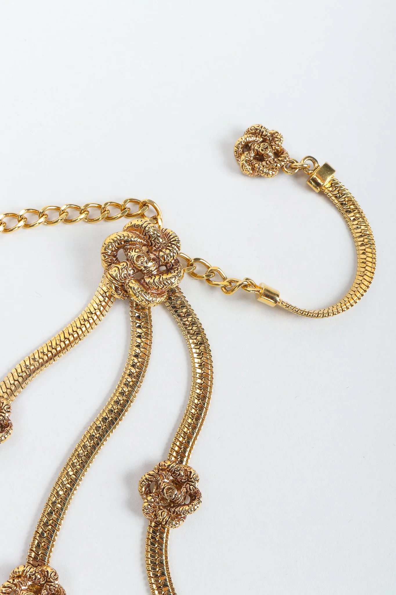 Triple Drape Rosette Chain Belt
