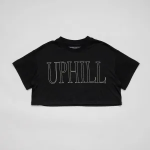 Uphill Women's Crop Tee - Black