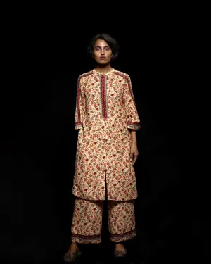 Viam   I   Ivory Floral Hand Printed Sherwani