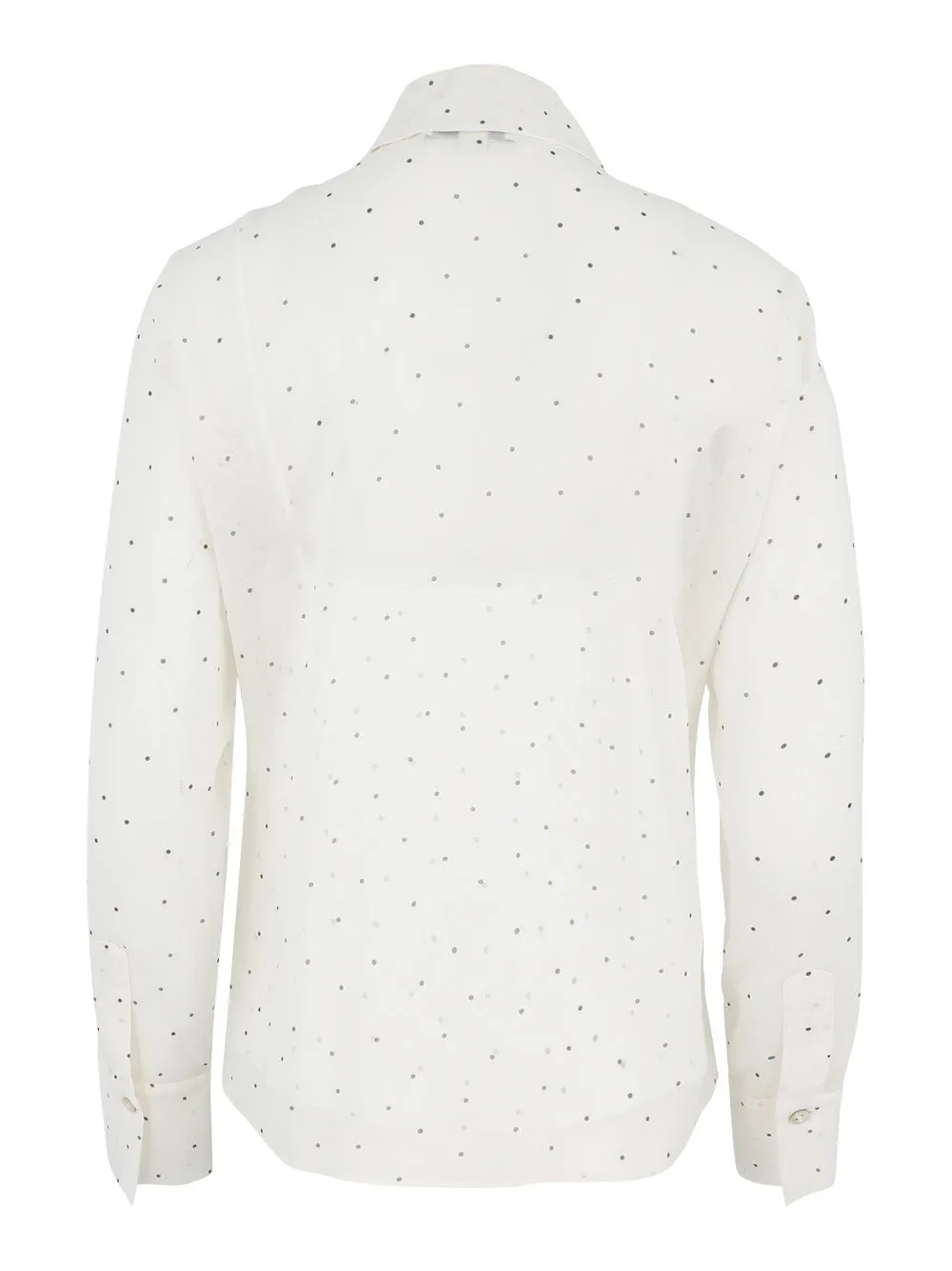 Vince Sheer Dot-Print Silk Lined Blouse (More Colors)
