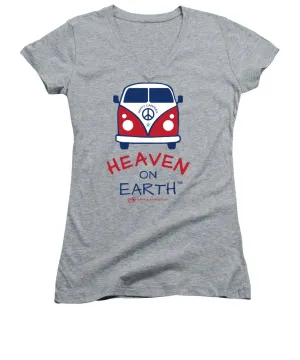 Vw Happy Camper Heaven On Earth - Women's V-Neck