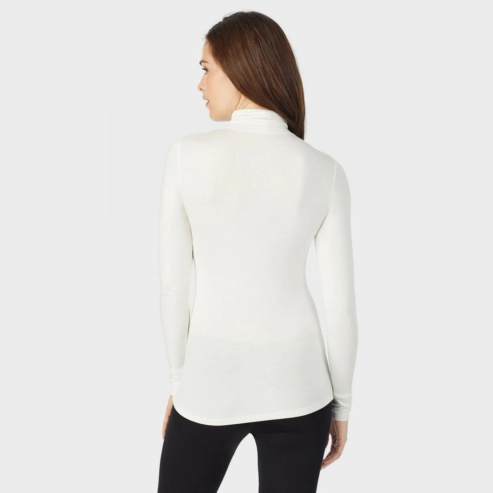 Warm Essentials by Cuddl Duds Women's Long Sleeve Turtleneck Smooth Stretch Shirt