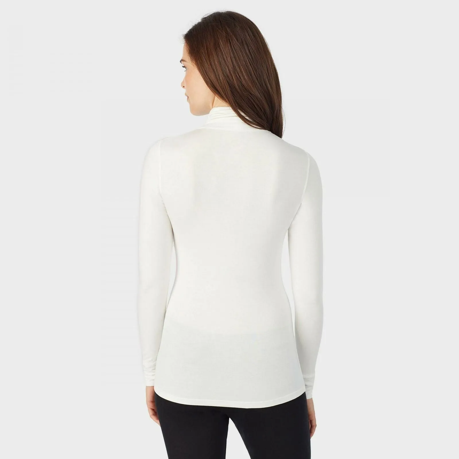 Warm Essentials by Cuddl Duds Women's Long Sleeve Turtleneck Smooth Stretch Shirt