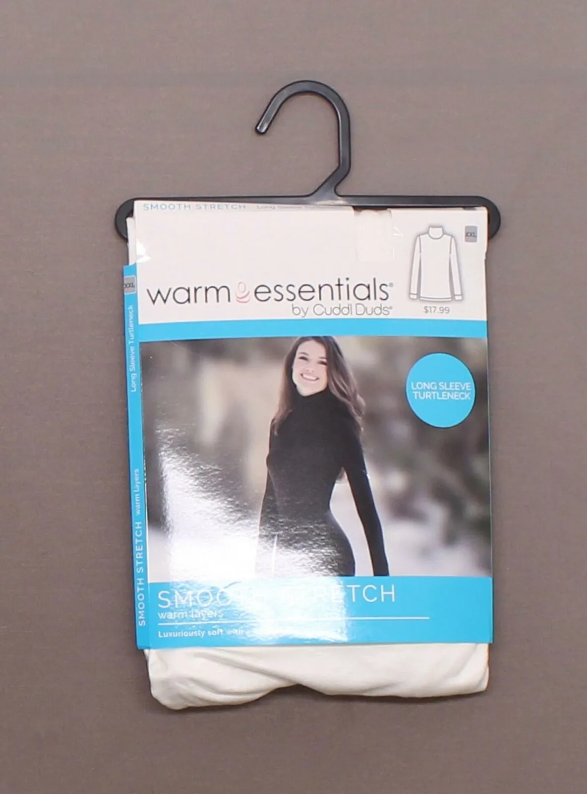 Warm Essentials by Cuddl Duds Women's Long Sleeve Turtleneck Smooth Stretch Shirt