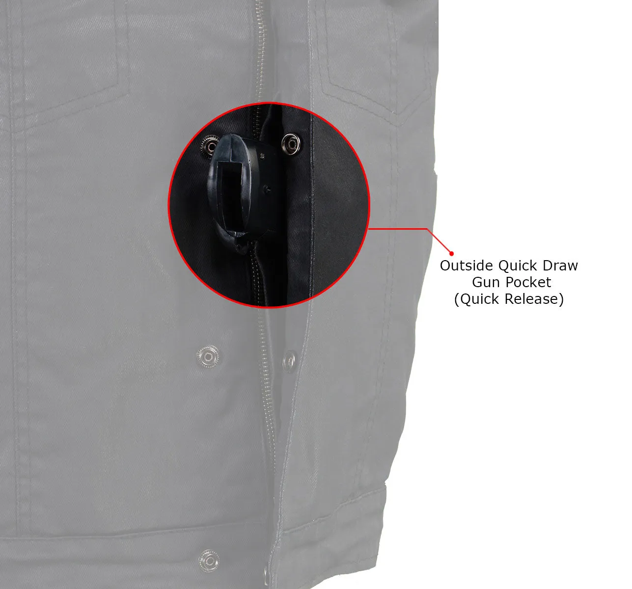 WAX MDM3025 Men’s Black Waxy Coated Denim Club Style Vest