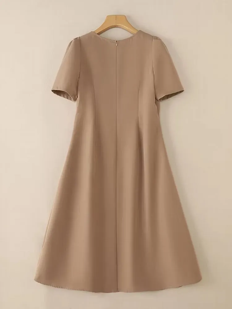 Women Summer Dress Elegant Office Lady Sundress Robe
