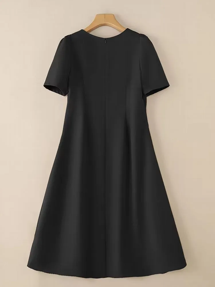 Women Summer Dress Elegant Office Lady Sundress Robe