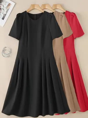 Women Summer Dress Elegant Office Lady Sundress Robe