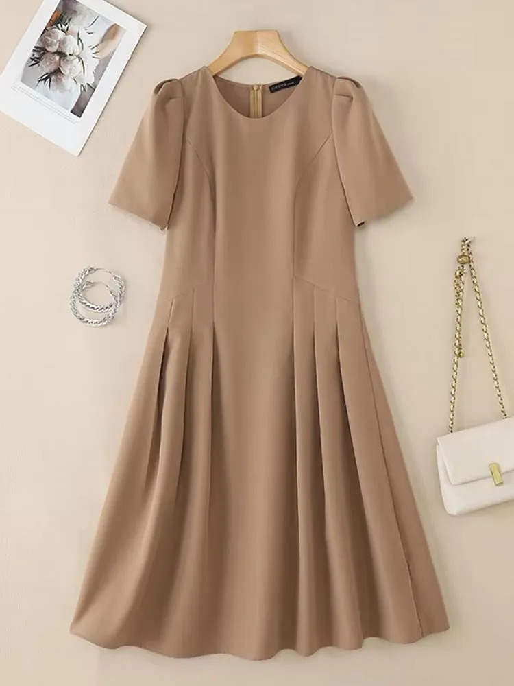 Women Summer Dress Elegant Office Lady Sundress Robe