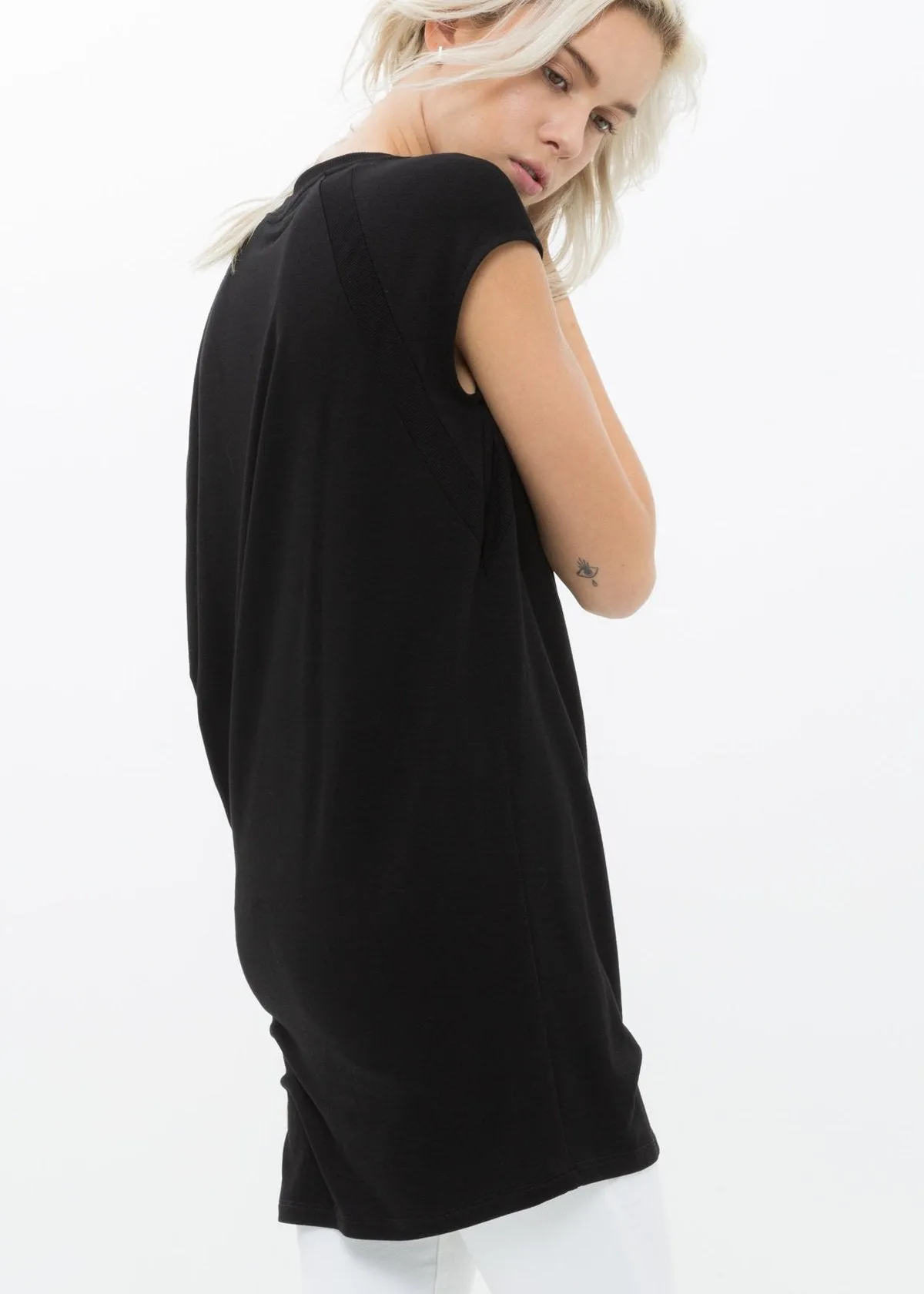 Women's Asymmetric Drape Tee