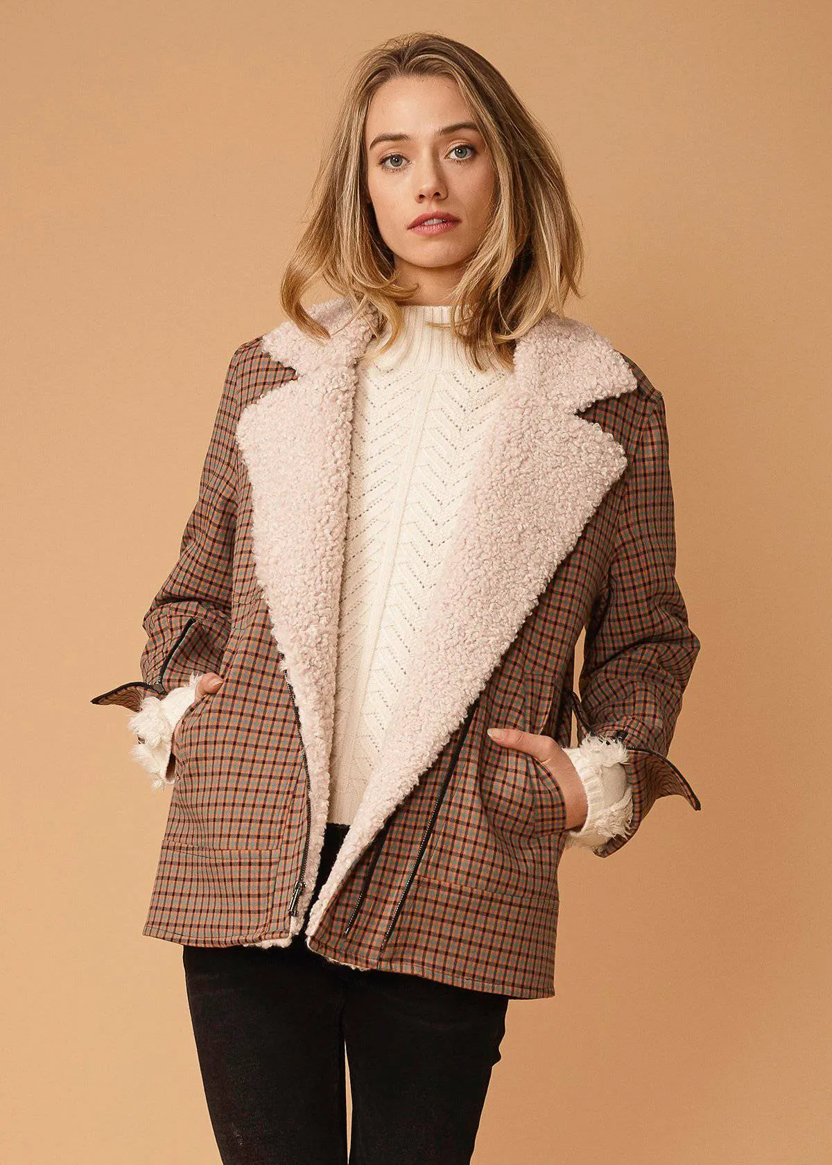 Women's Asymmetrical Zip Front Coat