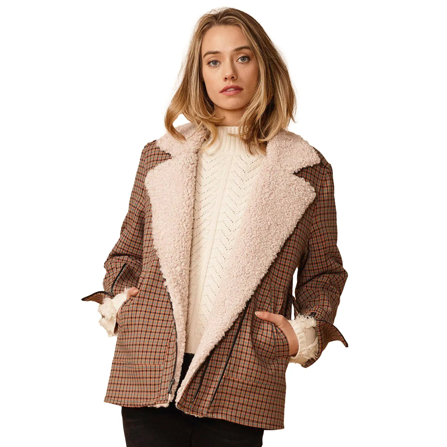 Women's Asymmetrical Zip Front Coat