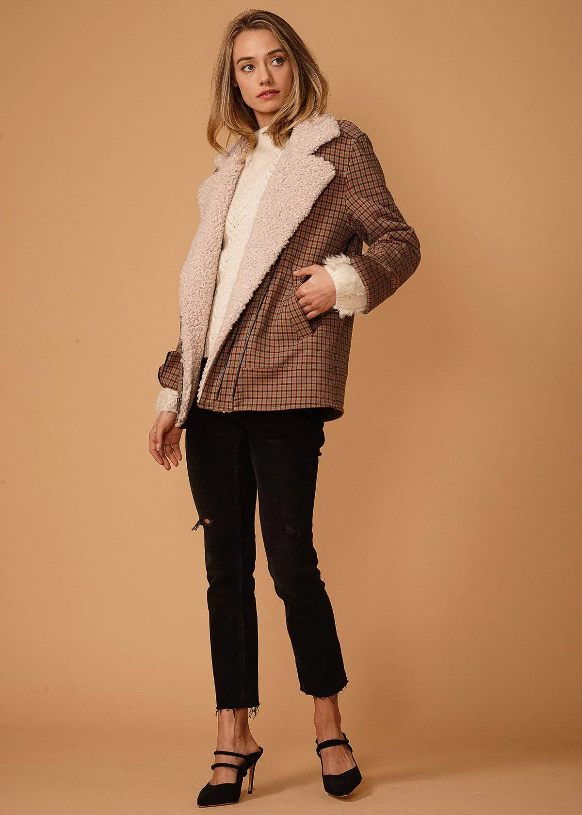 Women's Asymmetrical Zip Front Coat