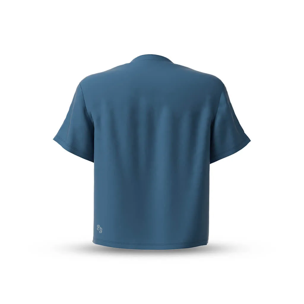 Women's Boxy Casual T Shirt (Elemental Blue)