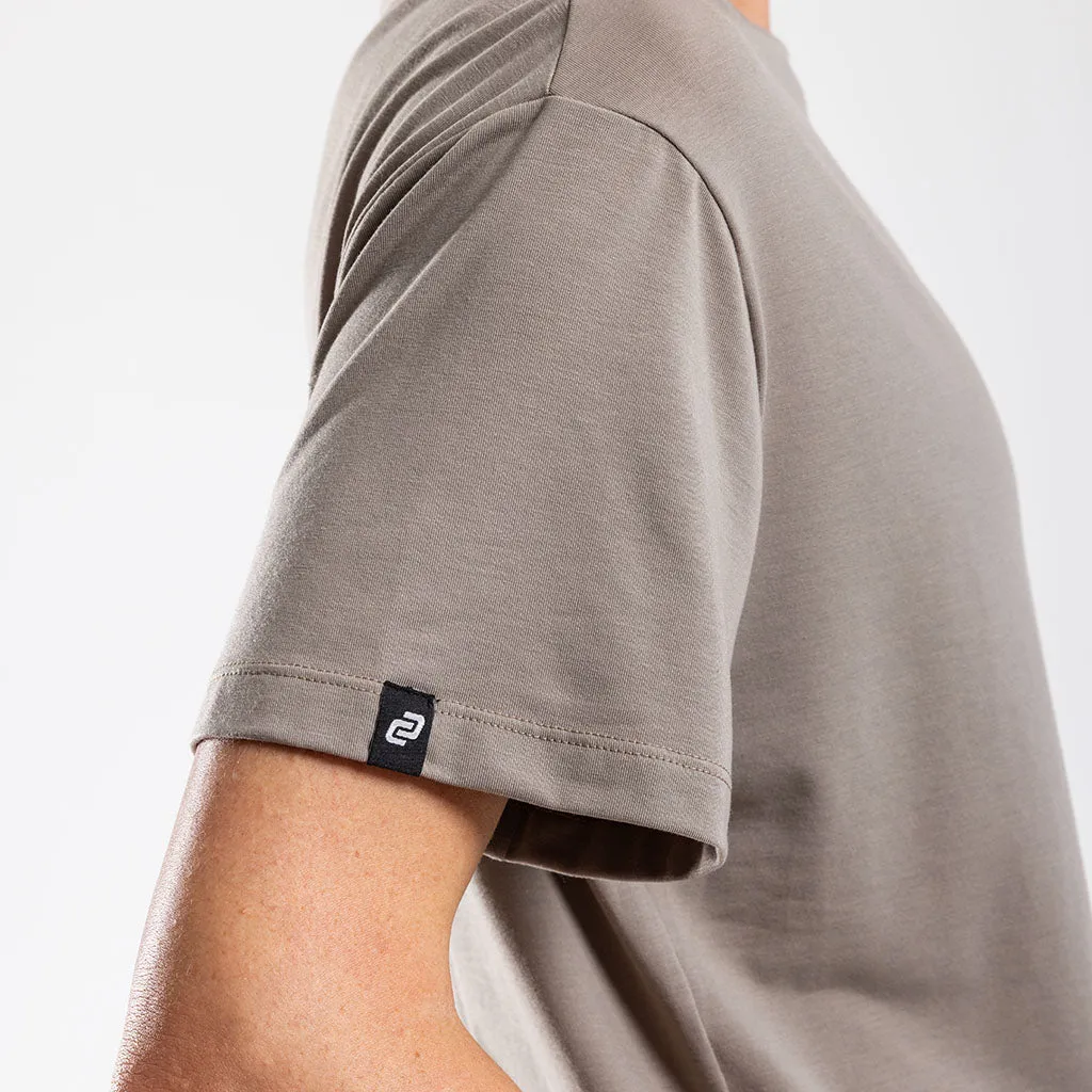 Women's Boxy Casual T Shirt (Stone)