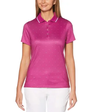 Womens Chevron Polka Dot Polo