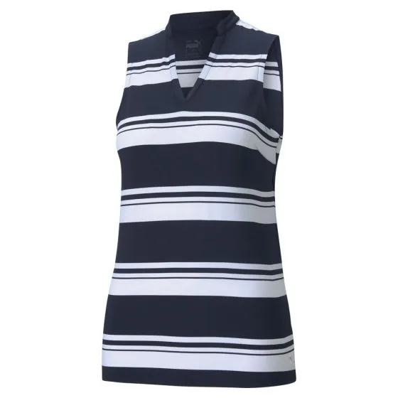 Women's Cloudspun Valley Stripe Sleeveless Golf Polo