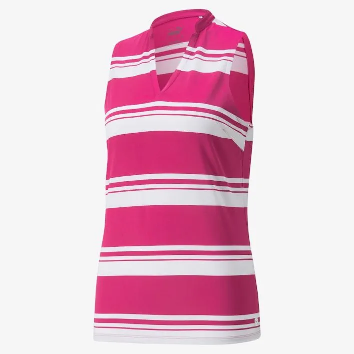 Women's Cloudspun Valley Stripe Sleeveless Golf Polo