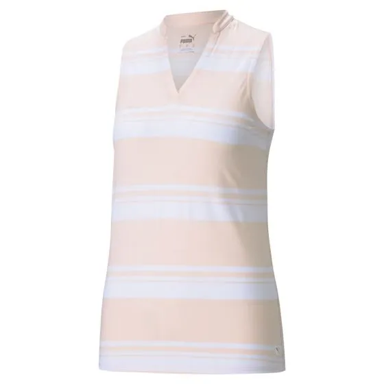 Women's Cloudspun Valley Stripe Sleeveless Golf Polo