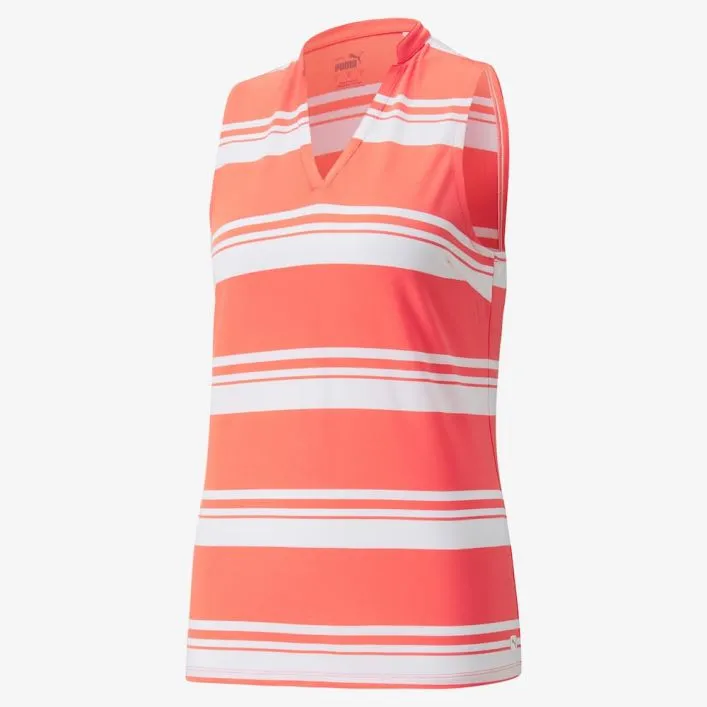 Women's Cloudspun Valley Stripe Sleeveless Golf Polo