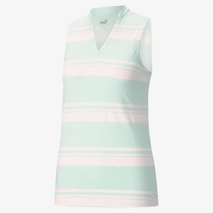 Women's Cloudspun Valley Stripe Sleeveless Golf Polo