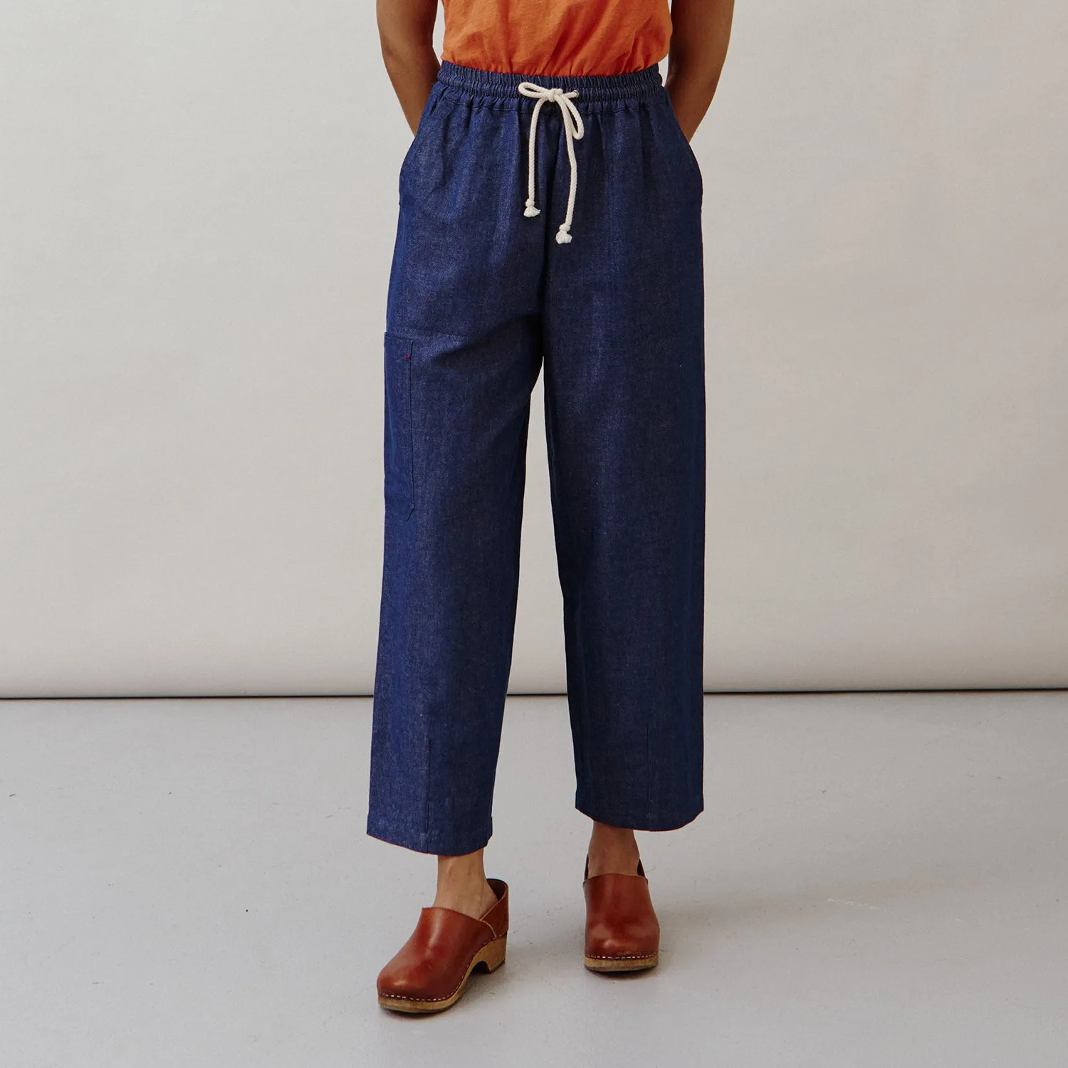 Women's Cotton/Linen Orla Trousers - Indigo