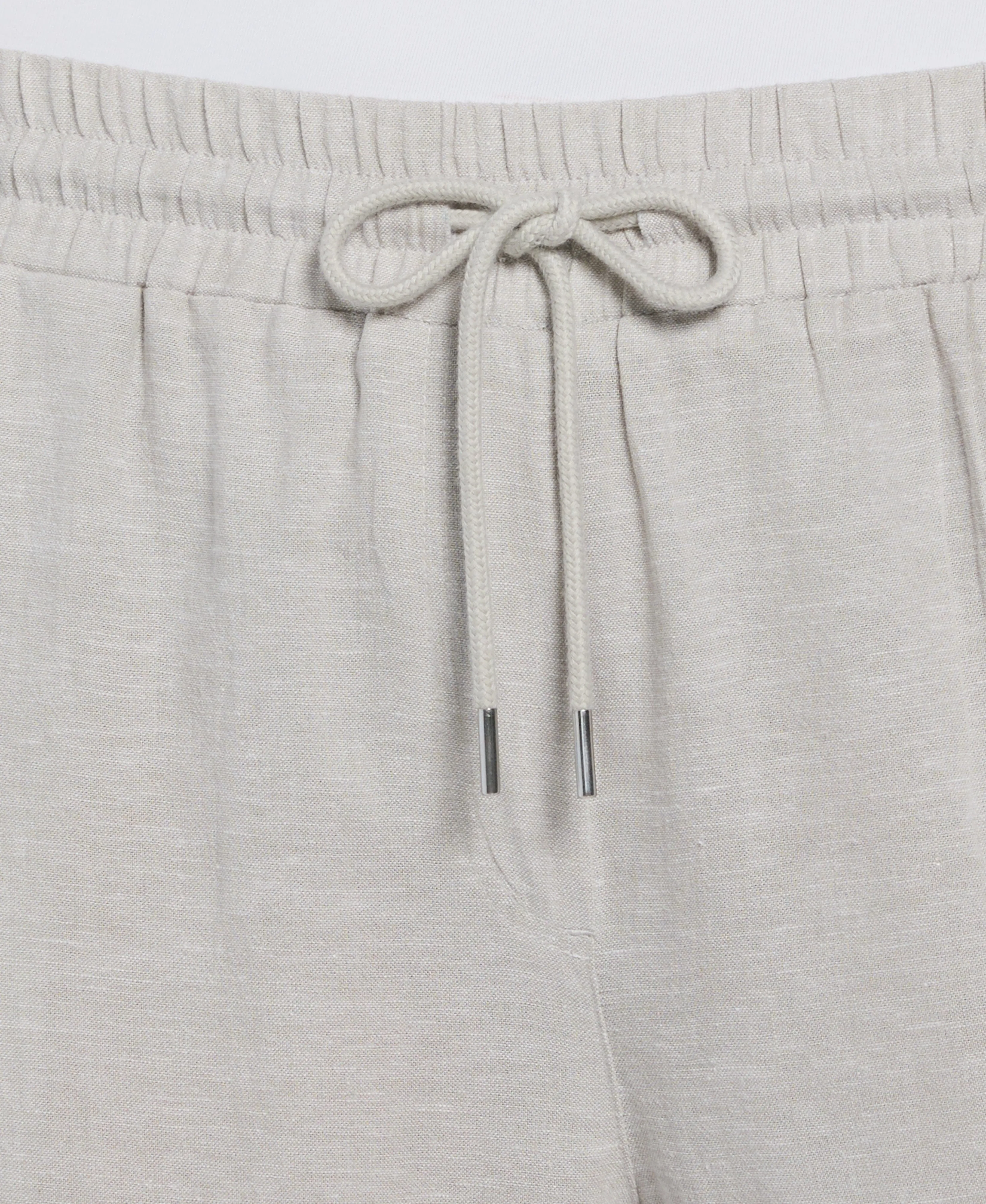 Women's Cross Dyed Linen Blend Wide Leg Drawstring Pant