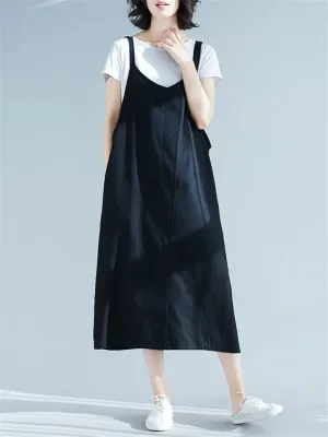 Women's Cute Cotton Linen Slip Dresses
