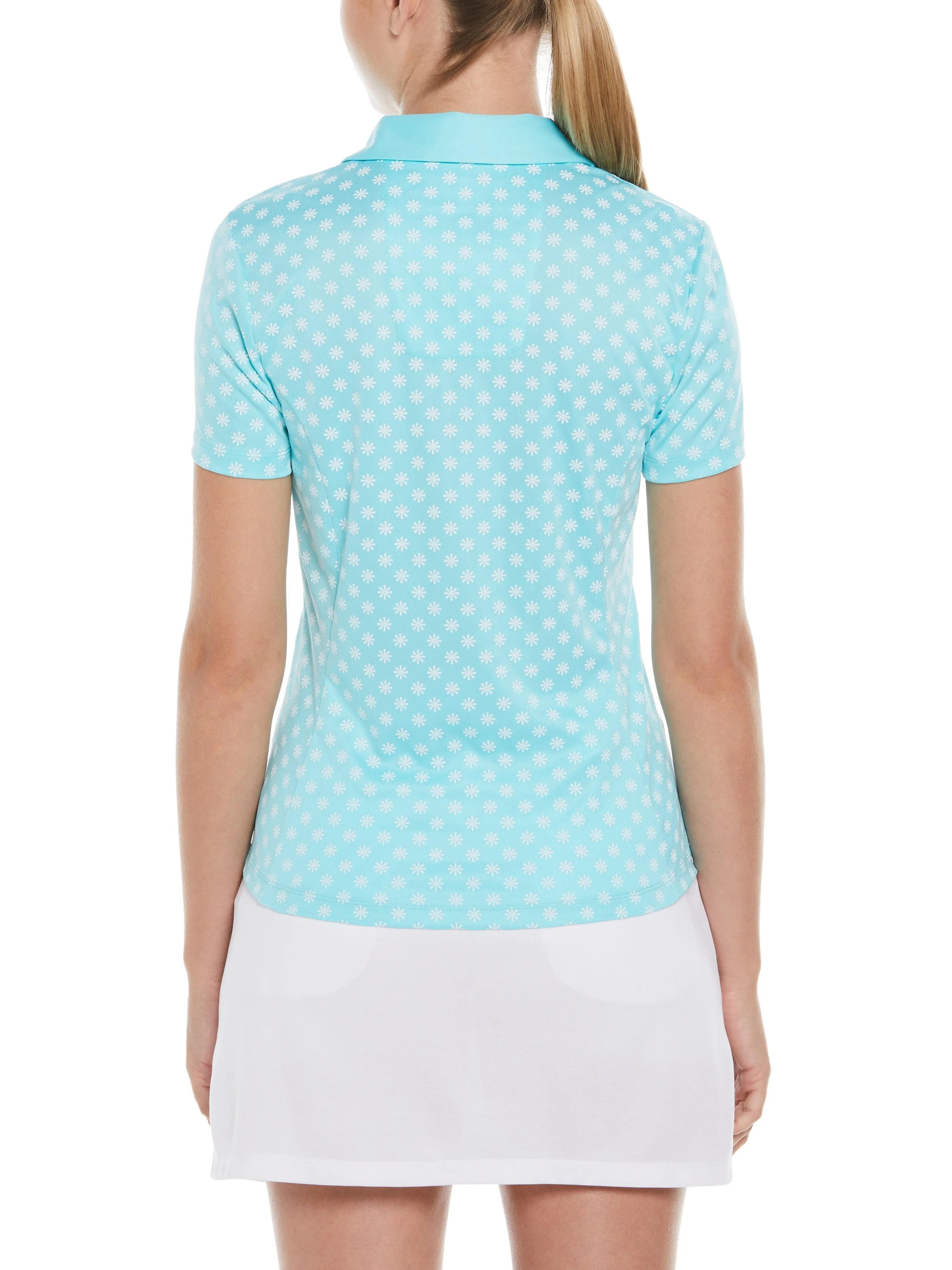 Women's Essential Daisy Print Golf Polo