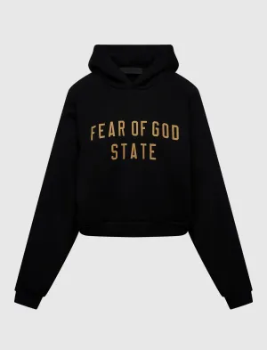 WOMEN'S FLEECE CROPPED HOOD