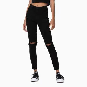 Women's High Rise Distress Ankle Skinny Pant