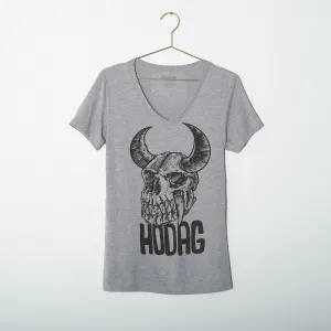 Women's Hodag Skull Tri-Blend V-Neck Tee