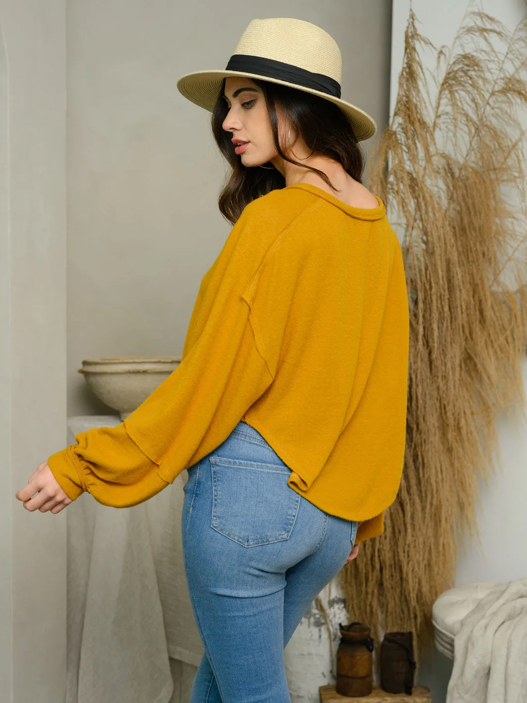 WOMEN'S LONG SLEEVE KNIT TOP