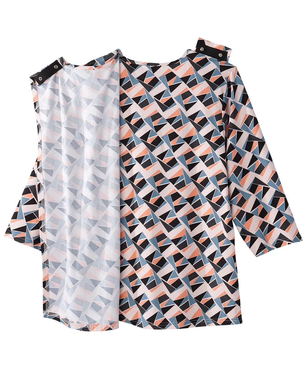 Women's Open Back Faux Button Top - Clearance