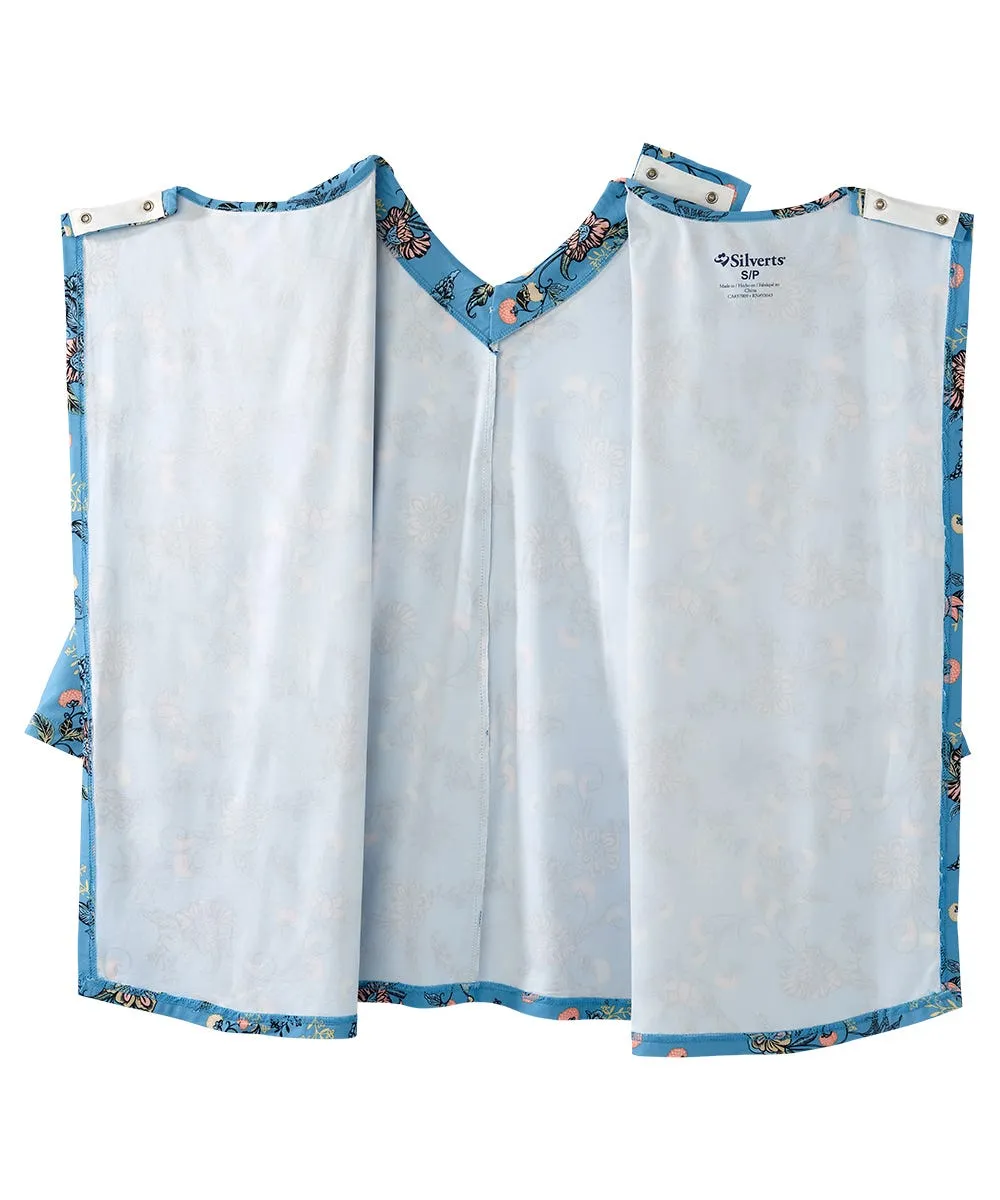 Women's Open Back Faux Button Top