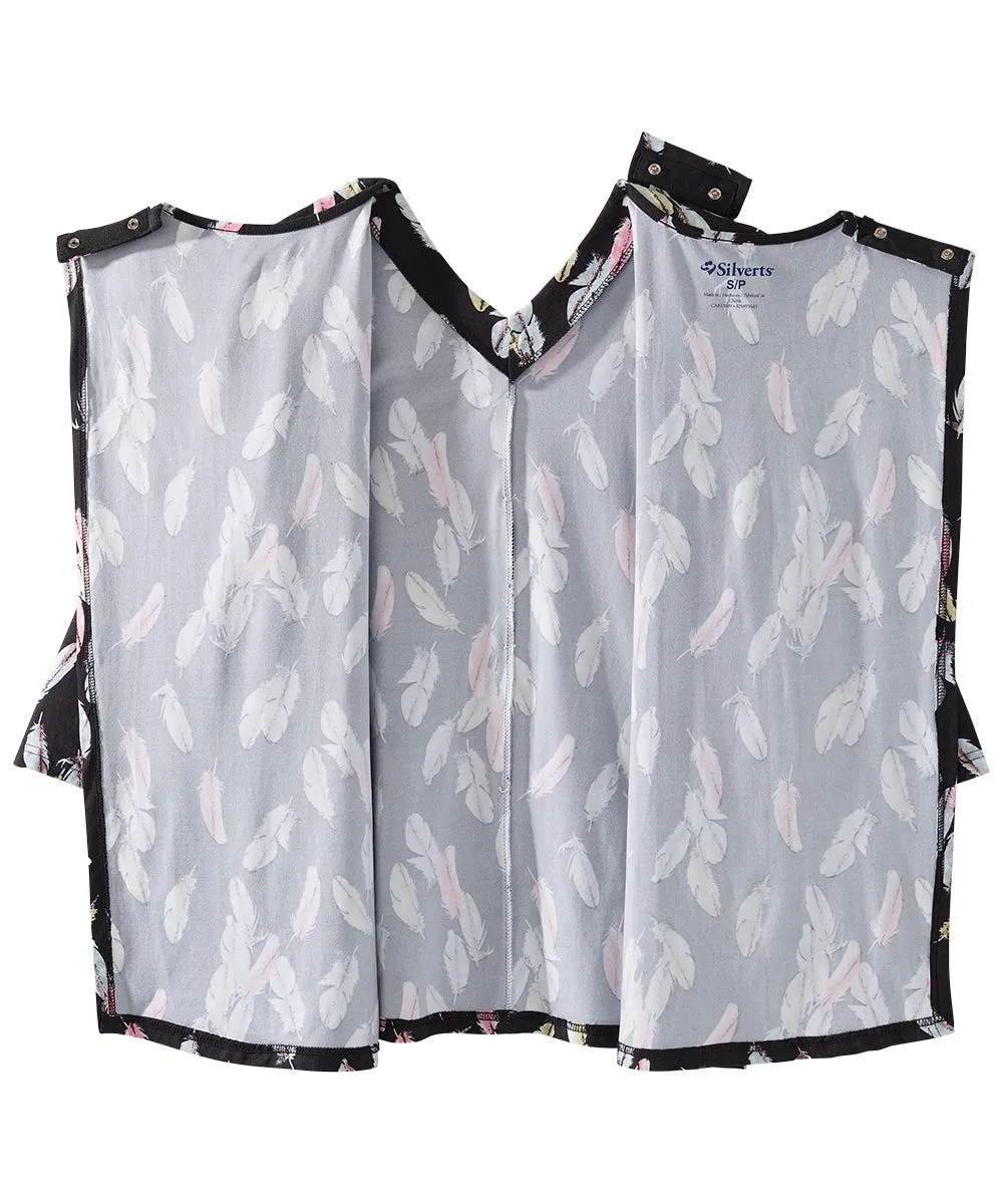 Women's Open Back Faux Button Top