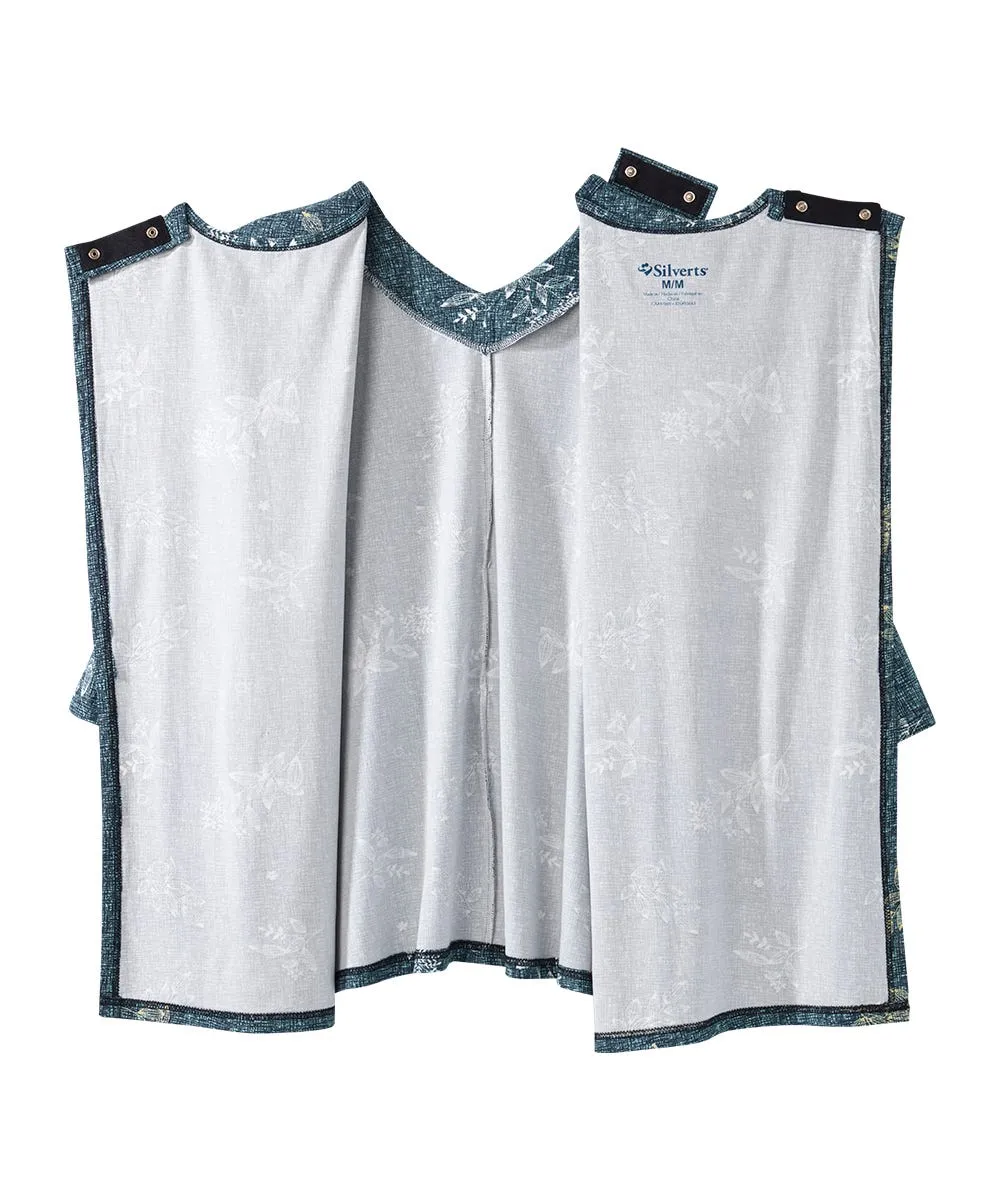 Women's Open Back Faux Button Top