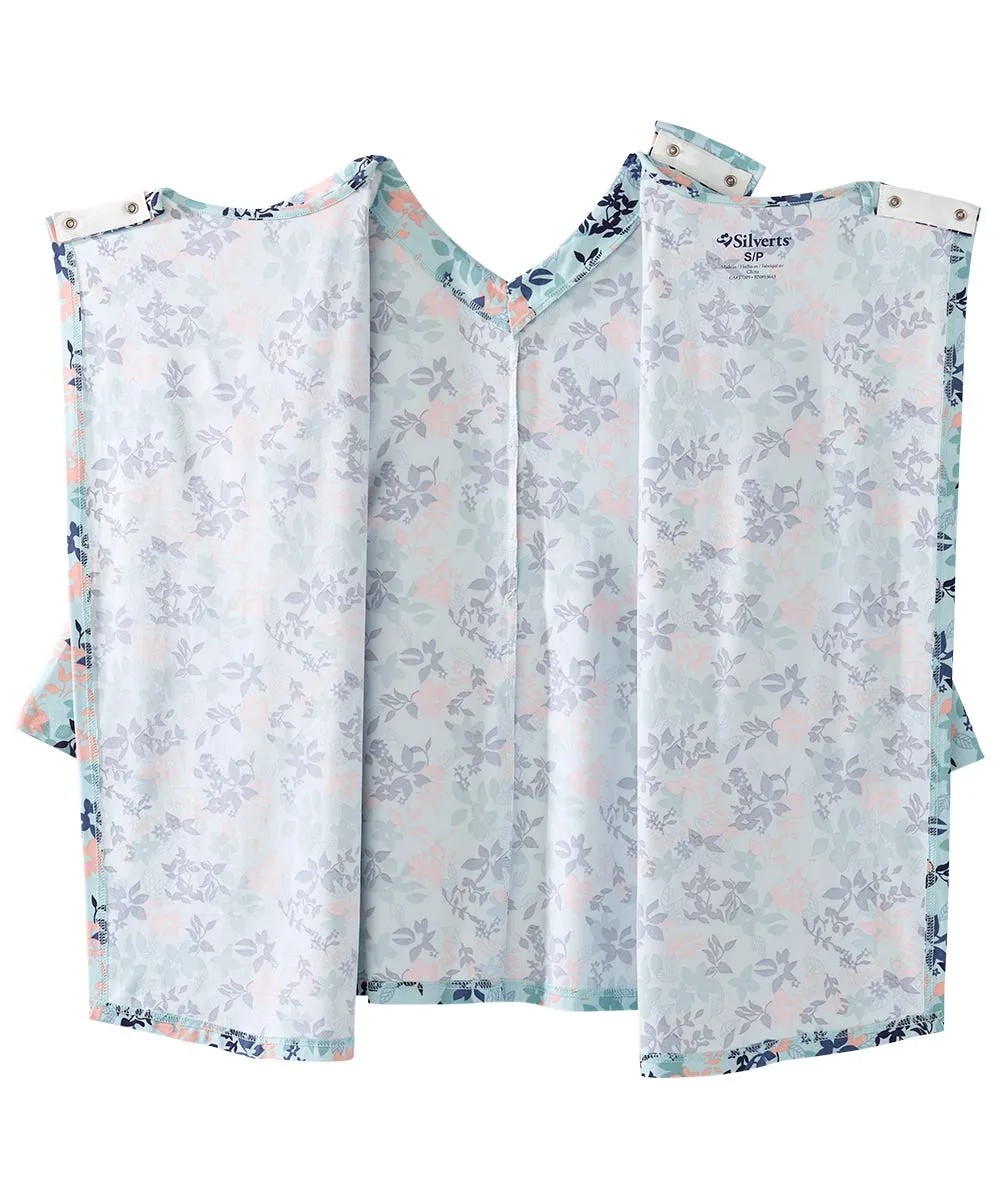 Women's Open Back Faux Button Top