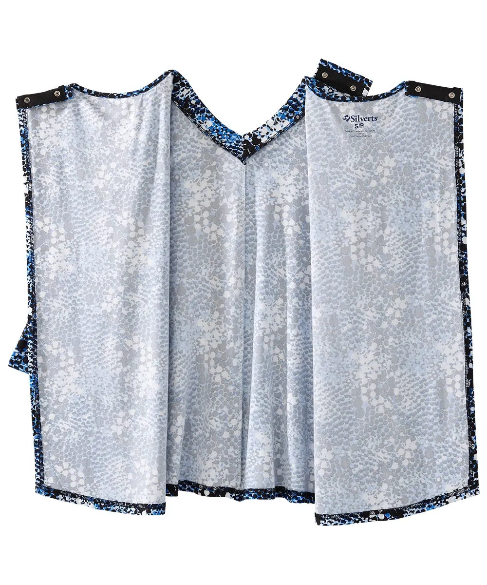 Women's Open Back Faux Button Top