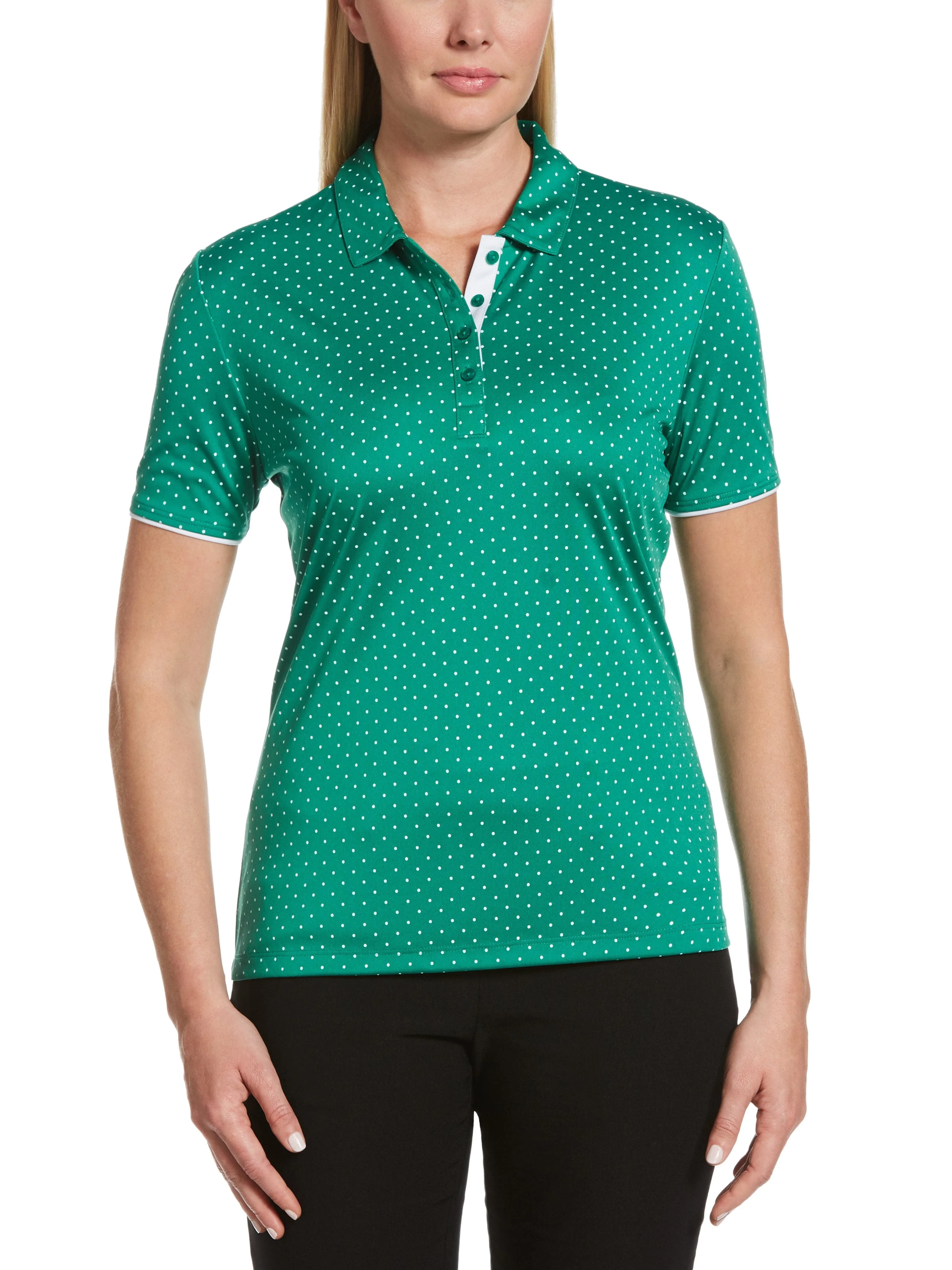 Womens Polka Dot Polo
