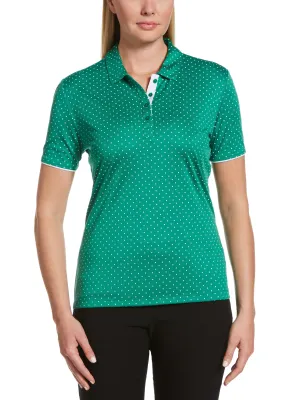 Womens Polka Dot Polo