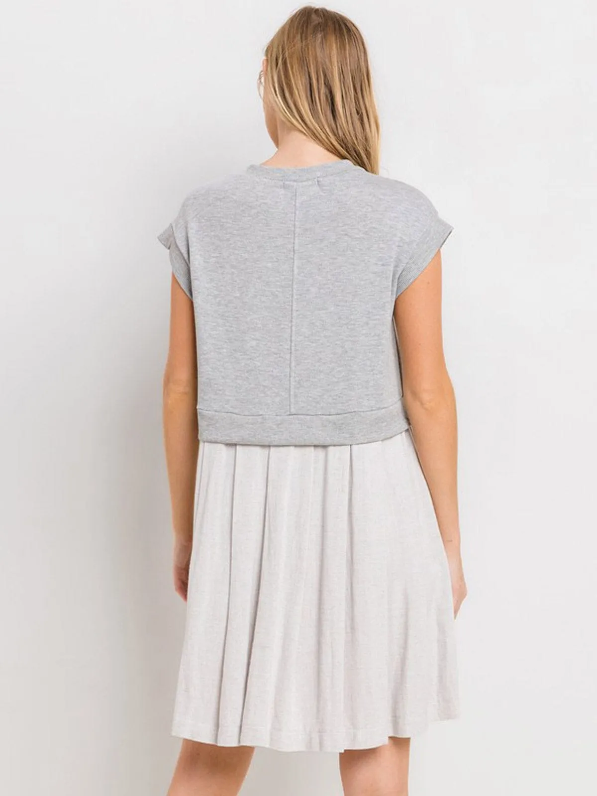 WOMEN'S SHORT SLEEVE LOOSE FIT LINEN MINI DRESS
