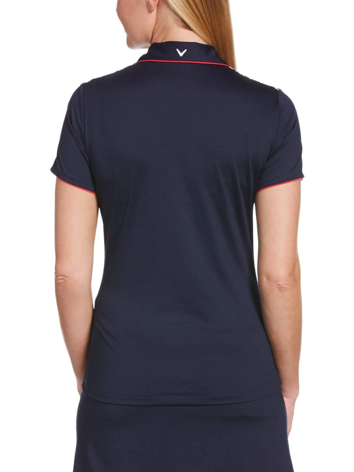 Womens Tropical Floral Print Polo