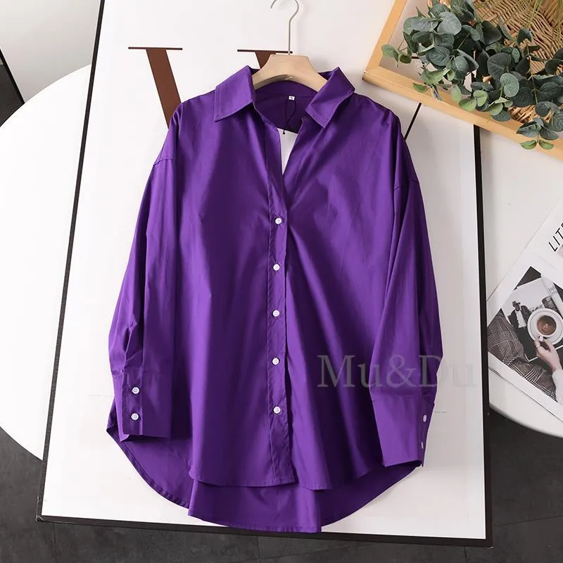 Women's V-neck Loose Poplin Shirt
